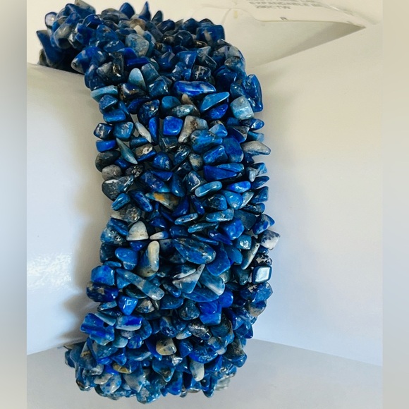 Lapis Lazuli 🆕 290CTW STUNNING Multi Tone Expandable Stretchable Bracelet - Picture 1 of 6